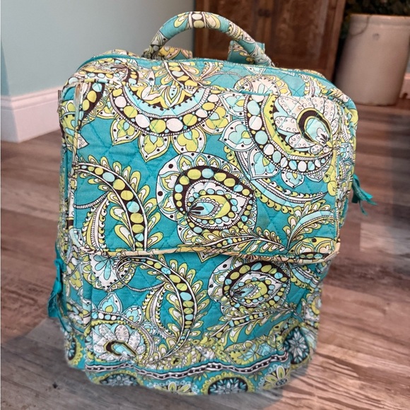 Vera Bradley Retired Peacock Paisley Backpack - Picture 1 of 6